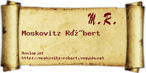 Moskovitz Róbert névjegykártya